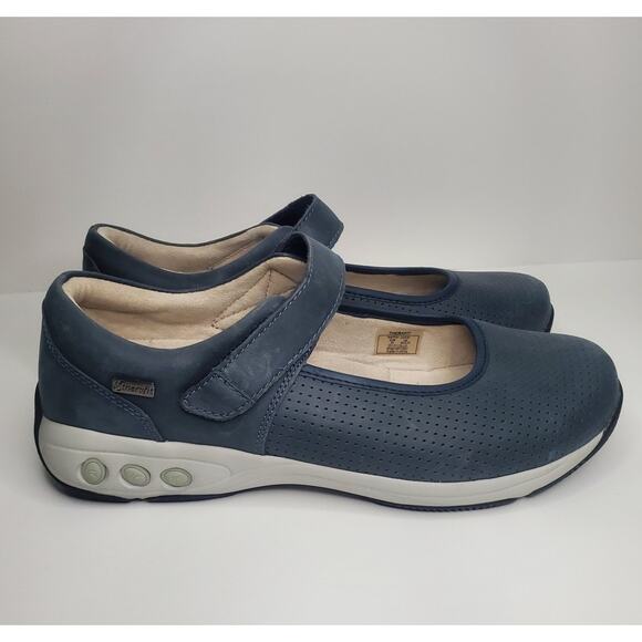 Therafit Blue Leather  Mary Jane style shoes with Velcro strap. Size 10.5-11 - Picture 4 of 11